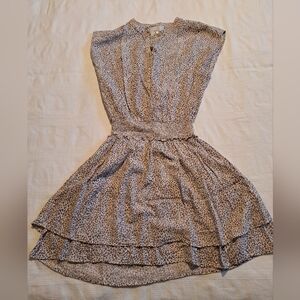 Rails women's size Small Angelina Sand Cheetah linen blend dress EUC